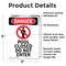 Signmission Pool Closed Do Not Enter Danger Sign, Vinyl Decal, 3.5in W x 5in L, 2PK OS-2PACK-DS-D-35-V-1636 - alternate 2